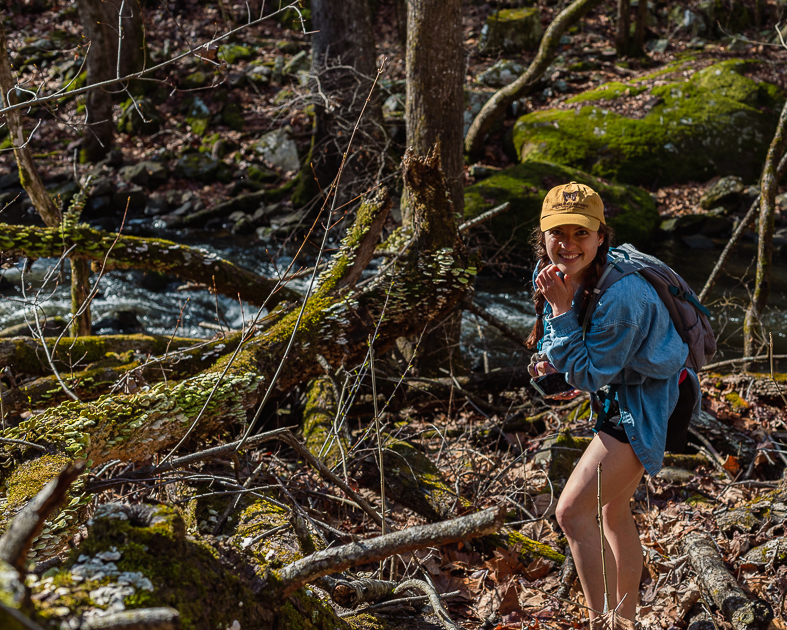 Alexis found mushrooms at Petit Jean State Park!